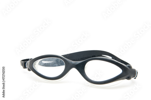Swimming glasses isolated on white background.