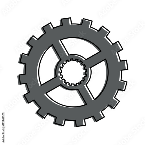 single gear icon image vector illustration design