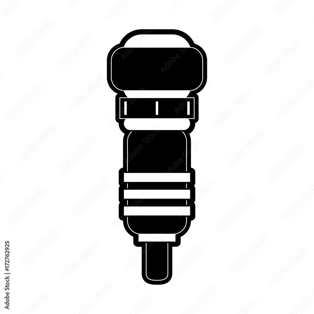 spark plug car icon image vector illustration design black and white spark plug car icon image vector illustration design black and white