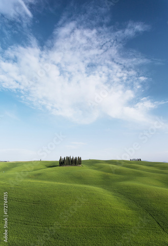 Blue sky with soft clouds
