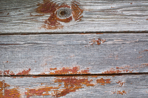 Peeling paint on old wooden rustic material on the wall. Wood texture backgrounds.
