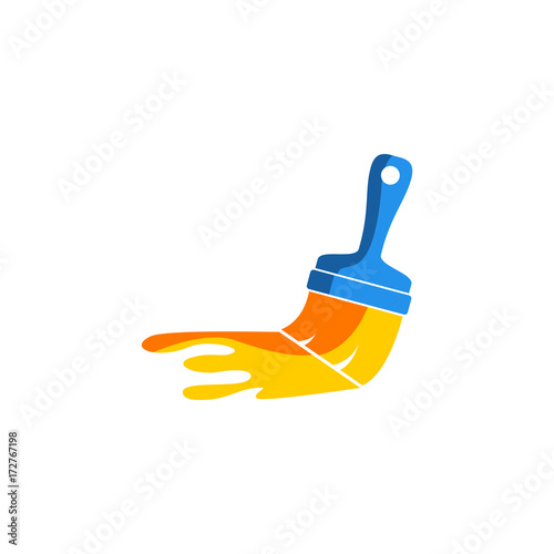 paintbrush vector icon logo