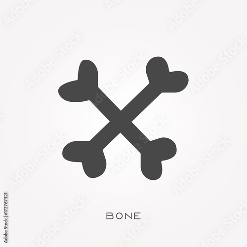 Silhouette icon bone