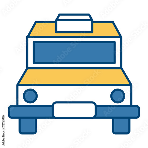 Taxi cab vehicle icon vector illustration graphic design