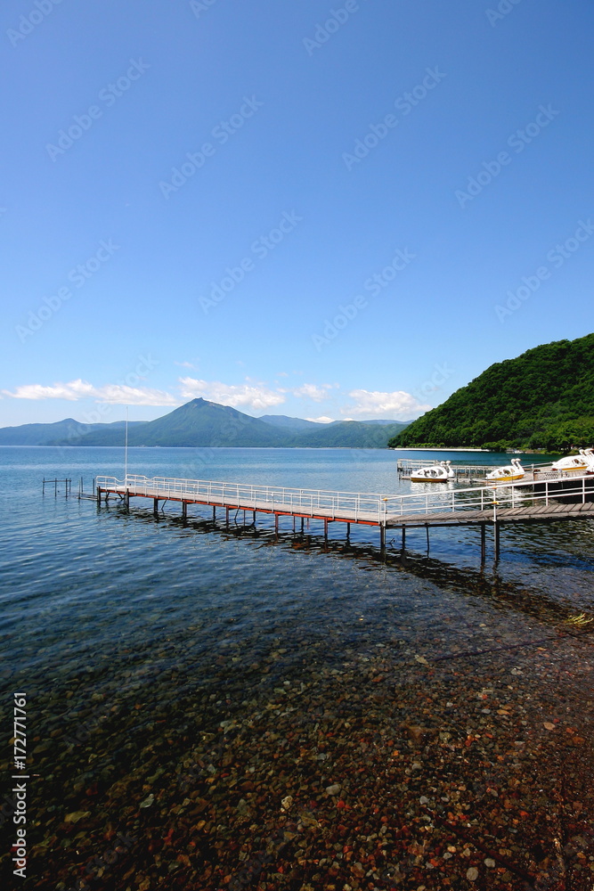 lake shikotsu in summer