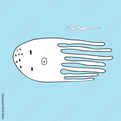 Vector of underwater creatures