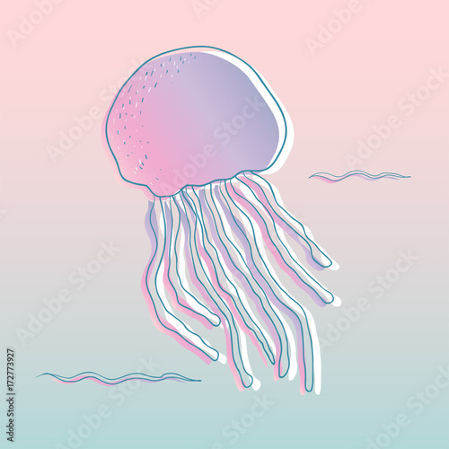 Vector of underwater creatures