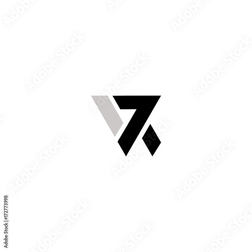 vr letter logo vector