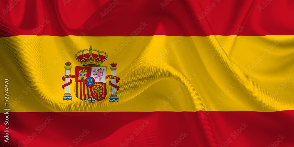 Waving flag of the Spain. Spanish Flag in the Wind. Spanish National mark. Waving Spain Flag. Spain Flag Flowing. Waving flag of the Spain. Spanish Flag in the Wind. Spanish National mark. Waving Spain Flag. Spain Flag Flowing.