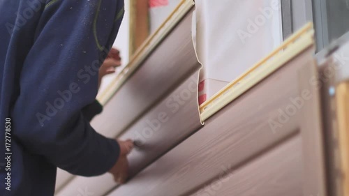 the fastening of the siding