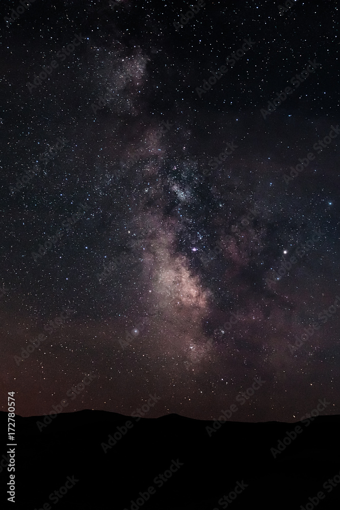 Milky Way on night starry sky