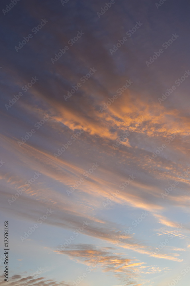 Fototapeta premium Beautiful clouds at sunrise, improbable sky