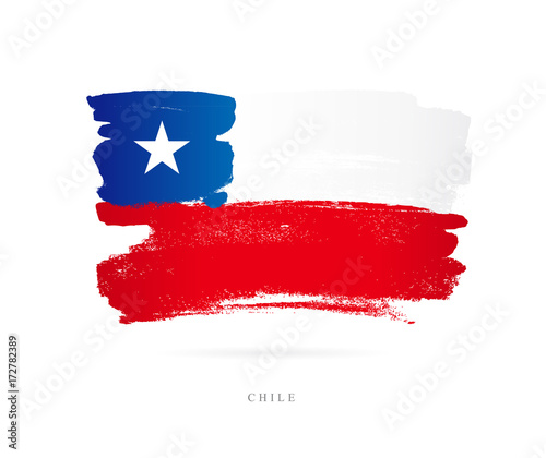 Flag of Chile. Abstract concept