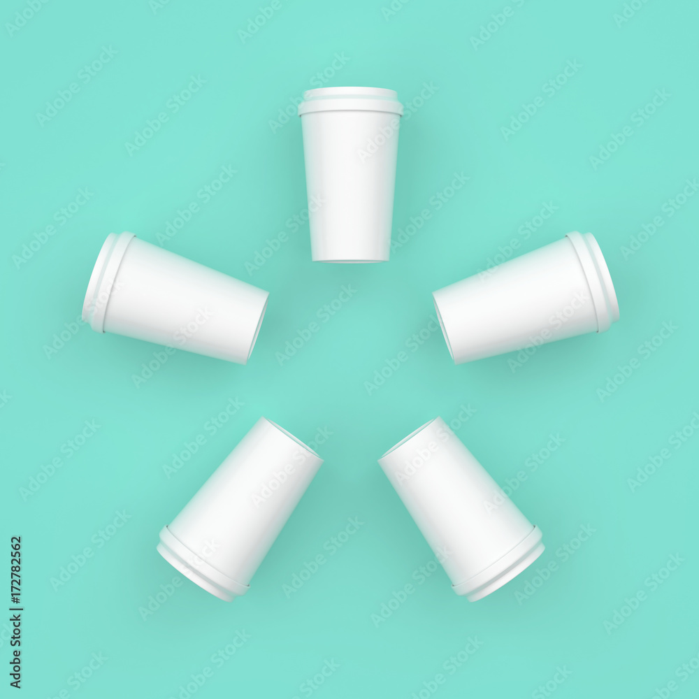 White coffee cup creative minimal design. White coffee cup creative minimal design.