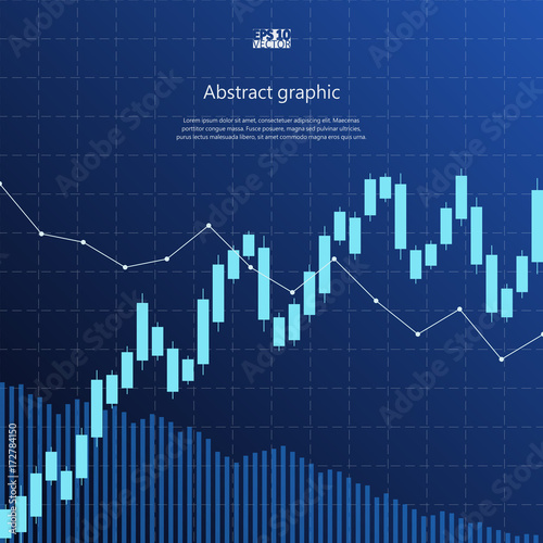 Abstract background with stock graph. Eps10 Vector illustration.