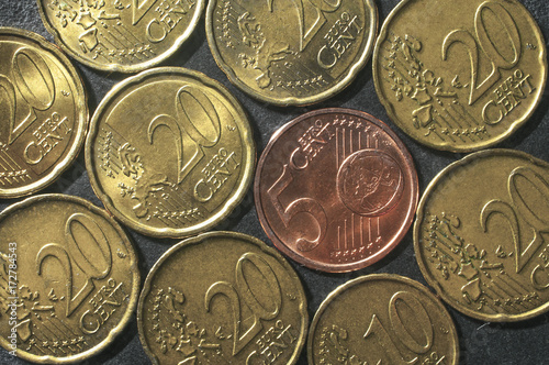 Euro coins mosaic