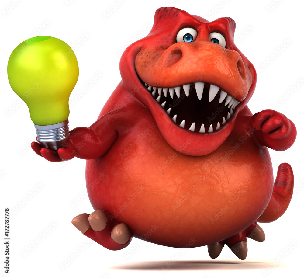 Fun dinosaur - 3D Illustration Fun dinosaur - 3D Illustration