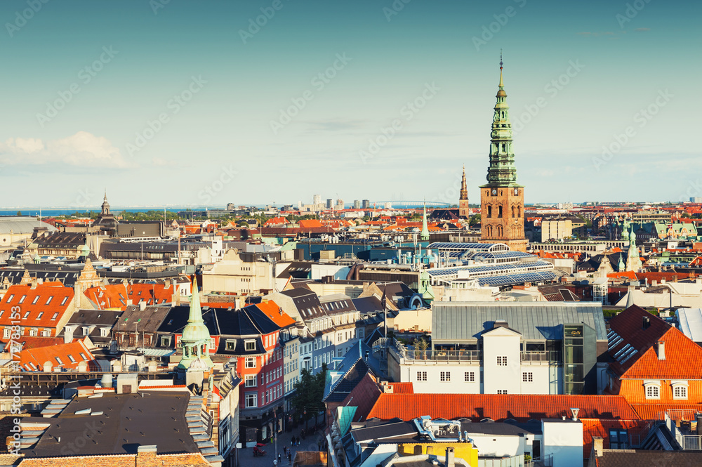Panoramic view of Copenhagen, Denmark