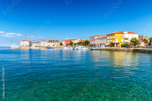 Porec town and harbor on Adriatic sea in Croatia, Europe. photo