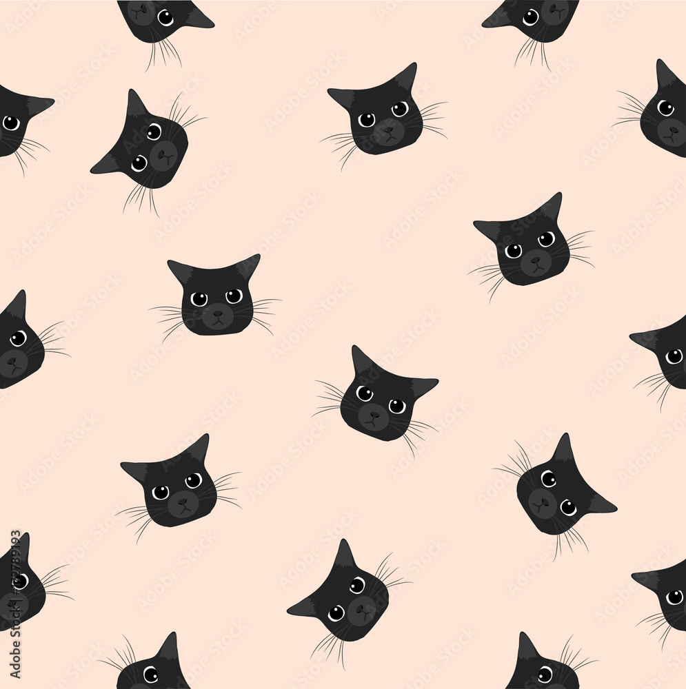 head black cat pattern head black cat pattern