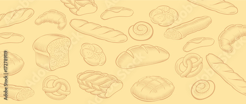 Bakery food item bread  baguette