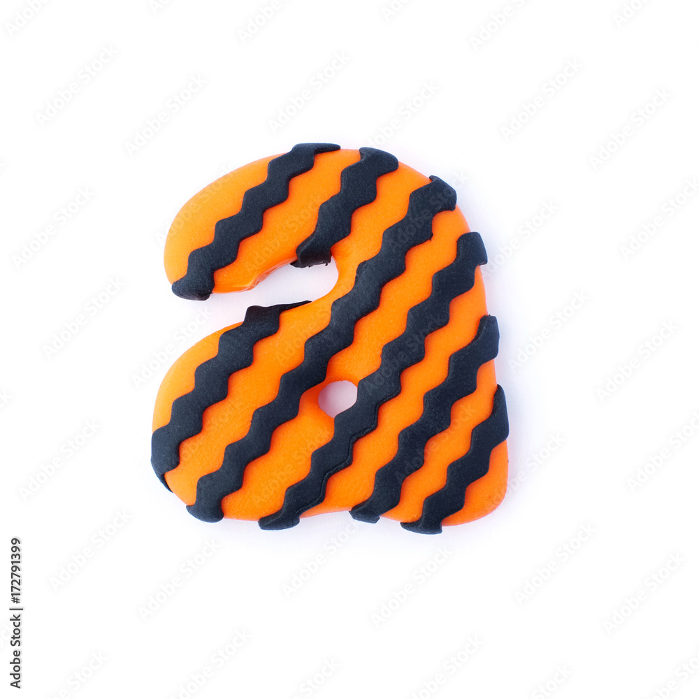3d black and orange text word letter A isolated on white background. Cute cartoon children's style figures handmade handicraft for clay plastiline 3d black and orange text word letter A isolated on white background. Cute cartoon children's style figures handmade handicraft for clay plastiline