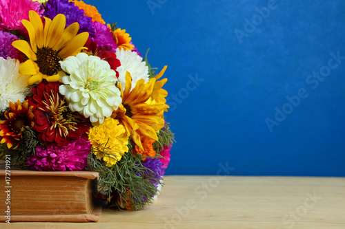 Wallpaper Mural beautiful bouquet of flowers and a book Torontodigital.ca