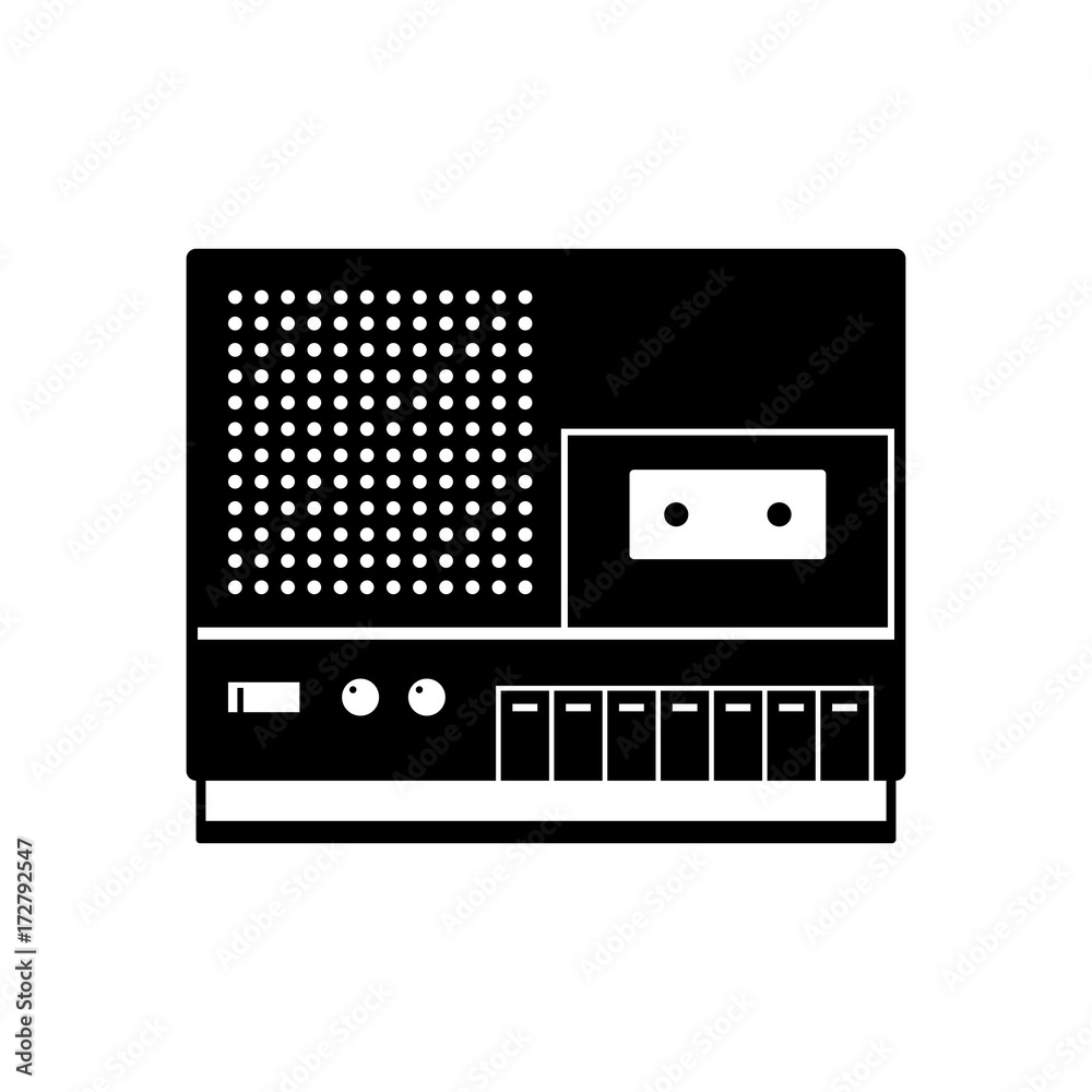 Obraz premium Cassette mono player, shade picture