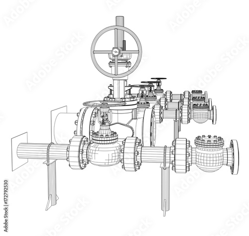 Wire-frame industrial valves