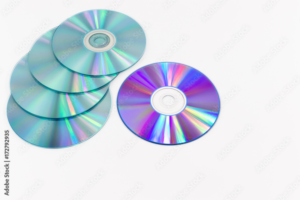 CD-ROM disc with rainbow reflective light isolated CD-ROM disc with rainbow reflective light isolated