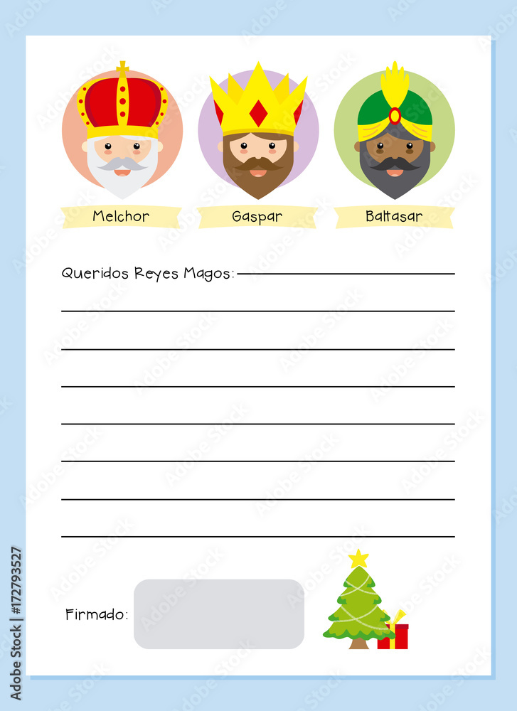 Fototapeta premium Letter to the Three Kings from the east