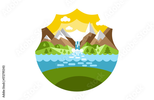 Icon for trips to the mountains / mountain landscape
