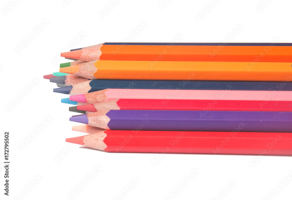 Crayon isolated on white background
