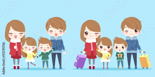 cute cartoon family