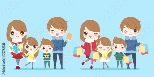 cute cartoon family