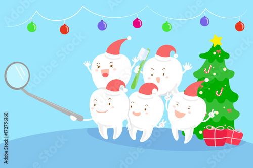 tooth with christmas