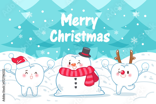 tooth with merry christmas