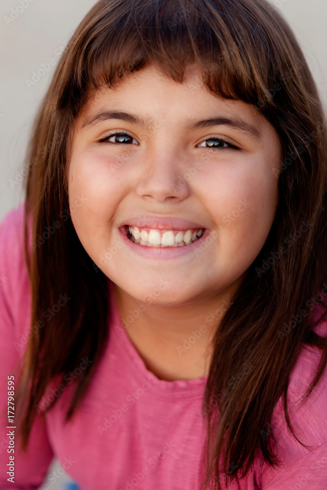 Portrait of a brunette preteen girl Portrait of a brunette preteen girl