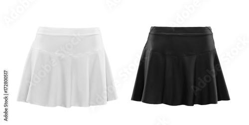 Black and white skirt isolated on white background