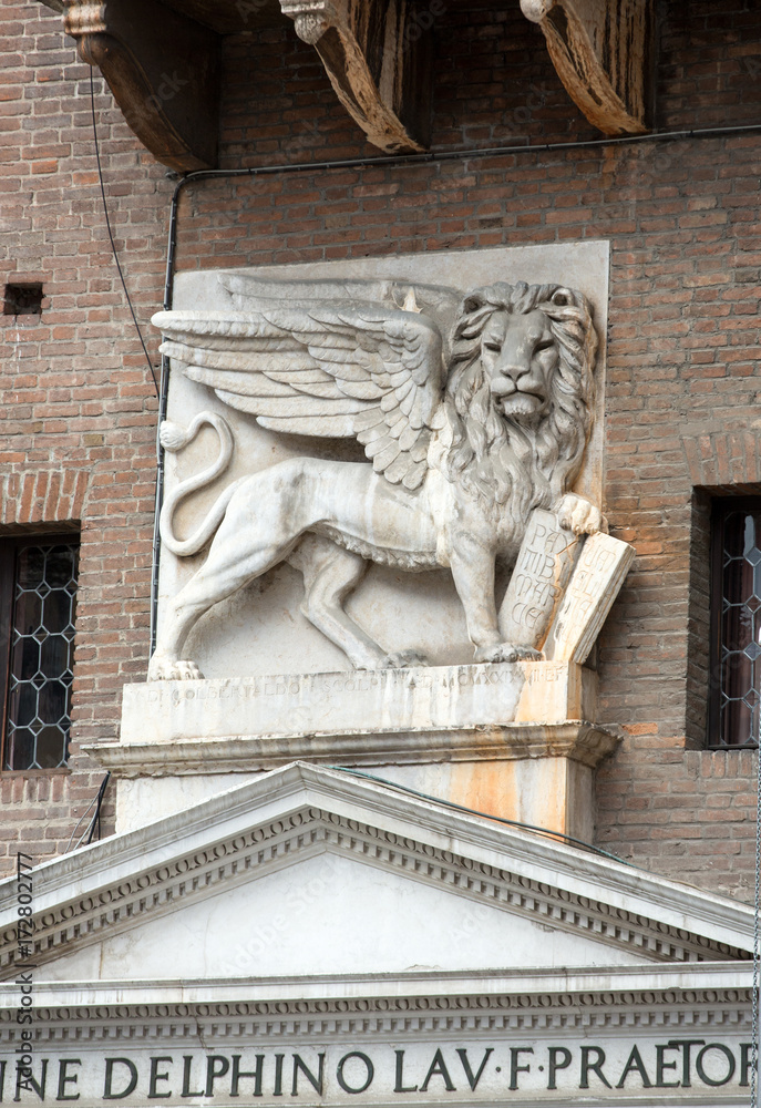 Obraz premium Verona - Piazza dei Signori is the civic and political heart of Verona, Italy