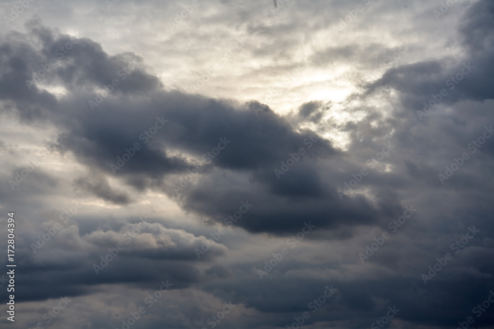 Dark gray dramatic sky