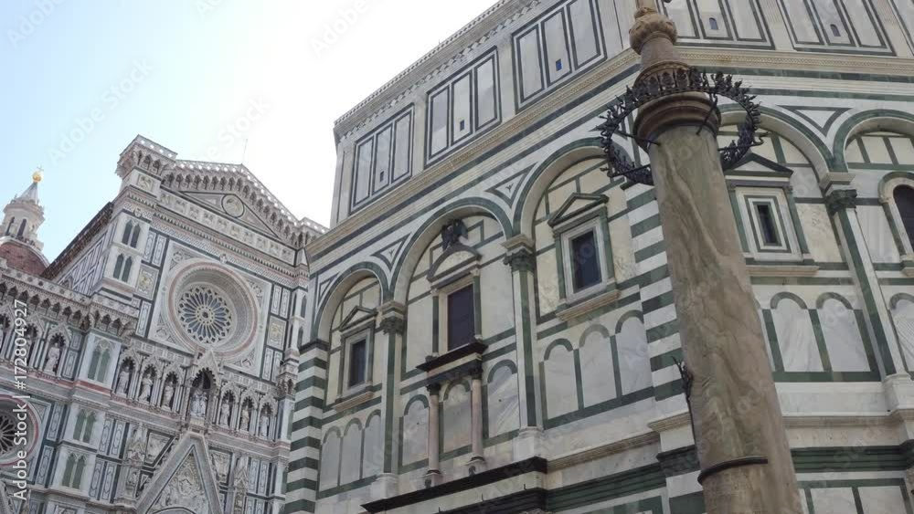 Cathedral of Santa Maria del Fiore in Florence on Duomo Square - biggest attraction in the city - Tuscany Cathedral of Santa Maria del Fiore in Florence on Duomo Square - biggest attraction in the city - Tuscany