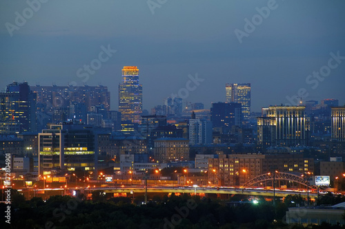 Panoramic views of the city of Moscow.