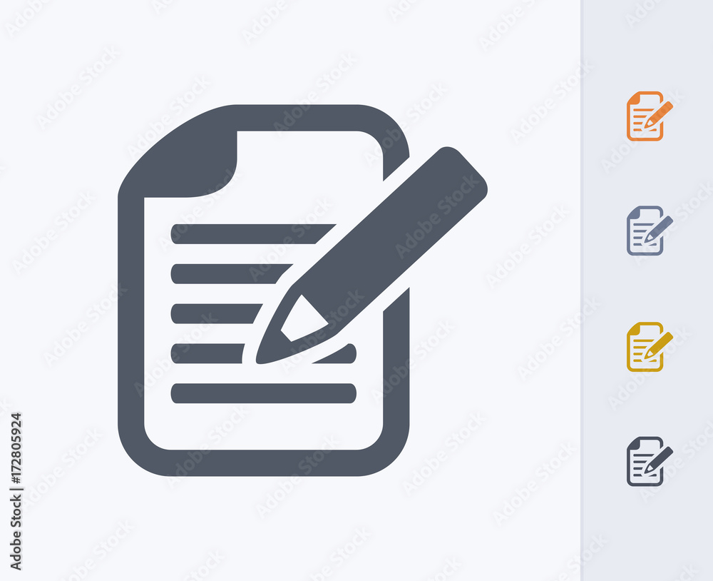 Document & Pencil - Carbon Icons. A professional, pixel-aligned icon designed on a 32 x 32 pixel grid and redesigned on a 16 x 16 pixel grid for very small sizes. Document & Pencil - Carbon Icons. A professional, pixel-aligned icon designed on a 32 x 32 pixel grid and redesigned on a 16 x 16 pixel grid for very small sizes.