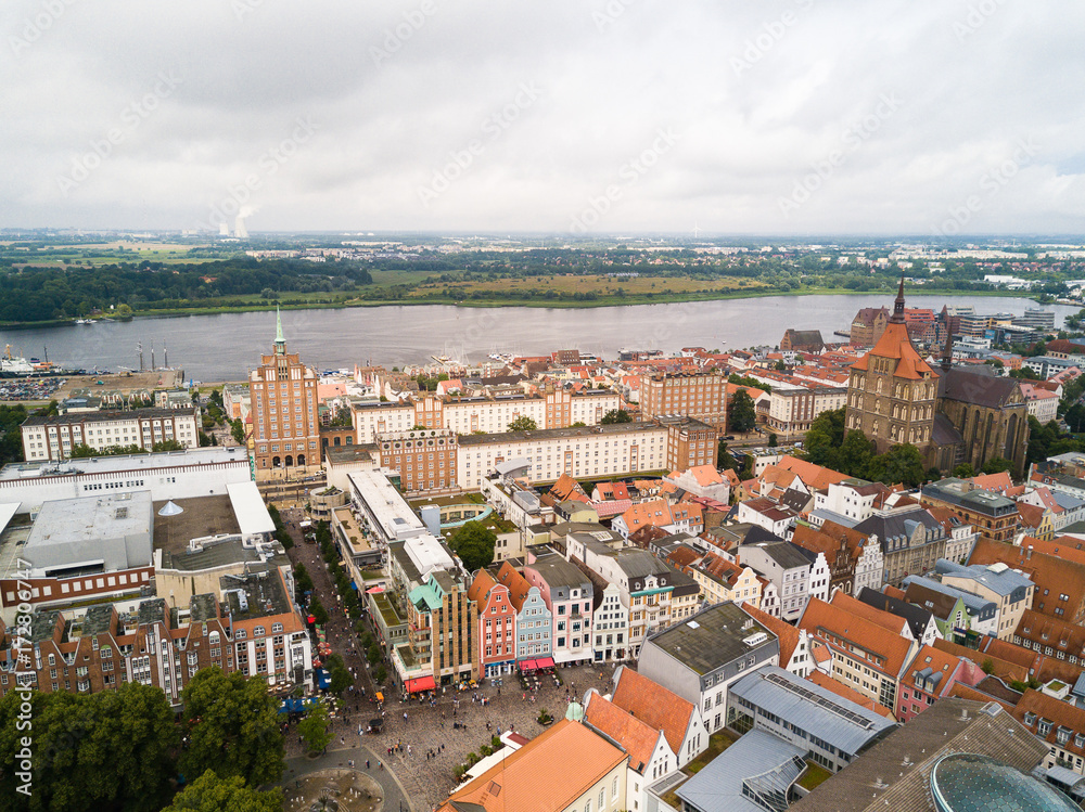 Luftbild Rostock Innenstadt