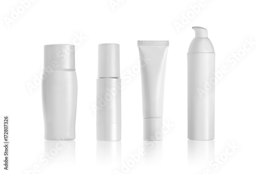 Cosmetic packaging isolated on white