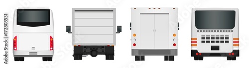 City bus template. Passenger transport. Vector illustration eps 10 isolated on white background