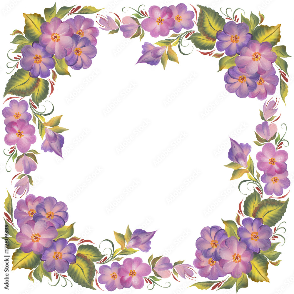 floral corner frame