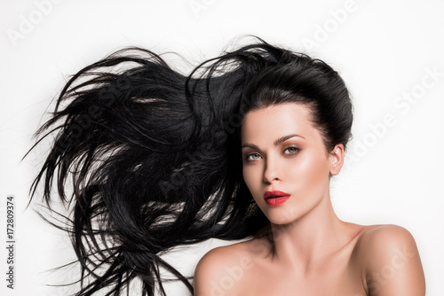 woman with beautiful hair