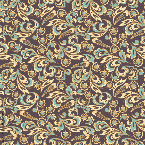 Floral Seamless vintage background. Vector background for textile design
